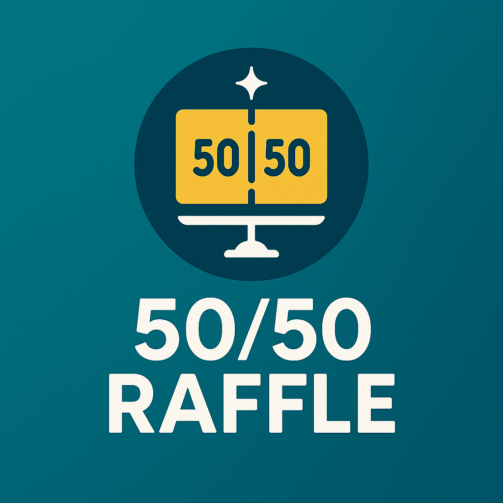 50 50 raffle graphic